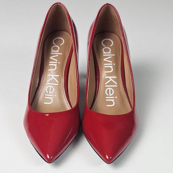 Calvin Klein Women's Gayle 2 Pump Red Shiny - Picture 5 of 16